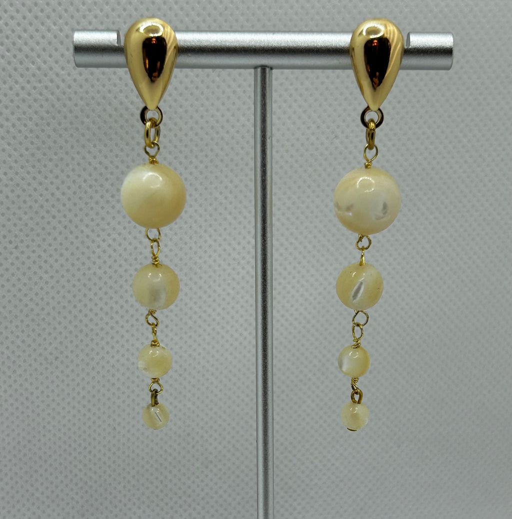 4-Drop Mother of Pearl Earrings