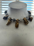 Gold & Silver Statement Rock Crystal Necklace