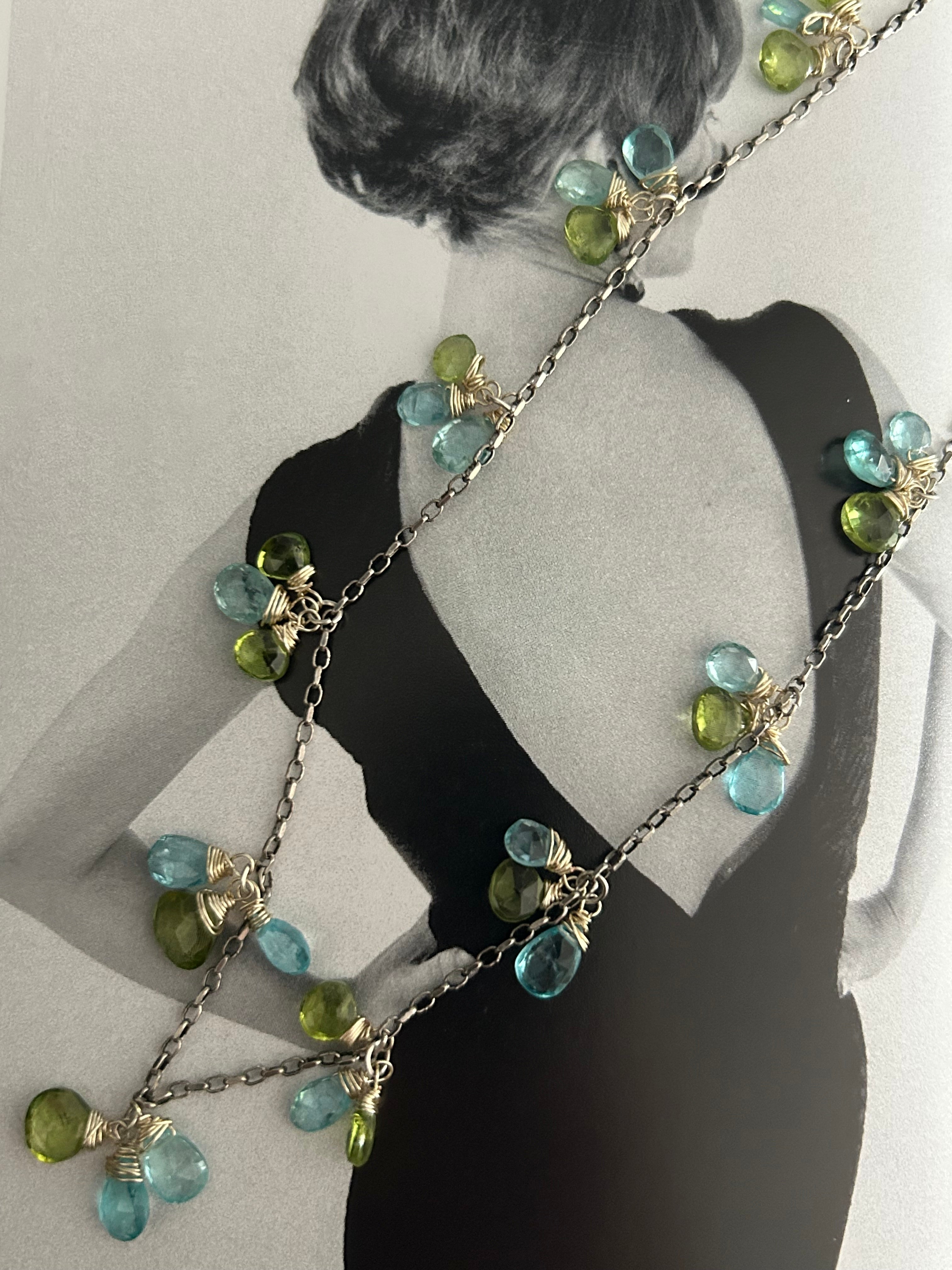 Peridot & Apatite on Sterling Silver