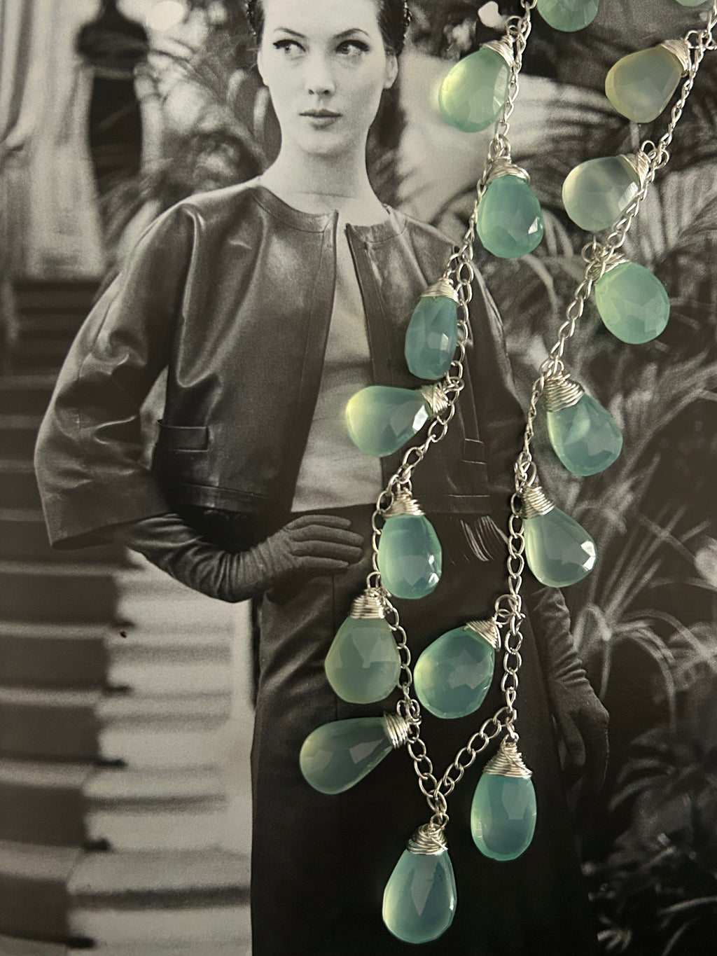 Aqua Chalcedony on Sterling Silver