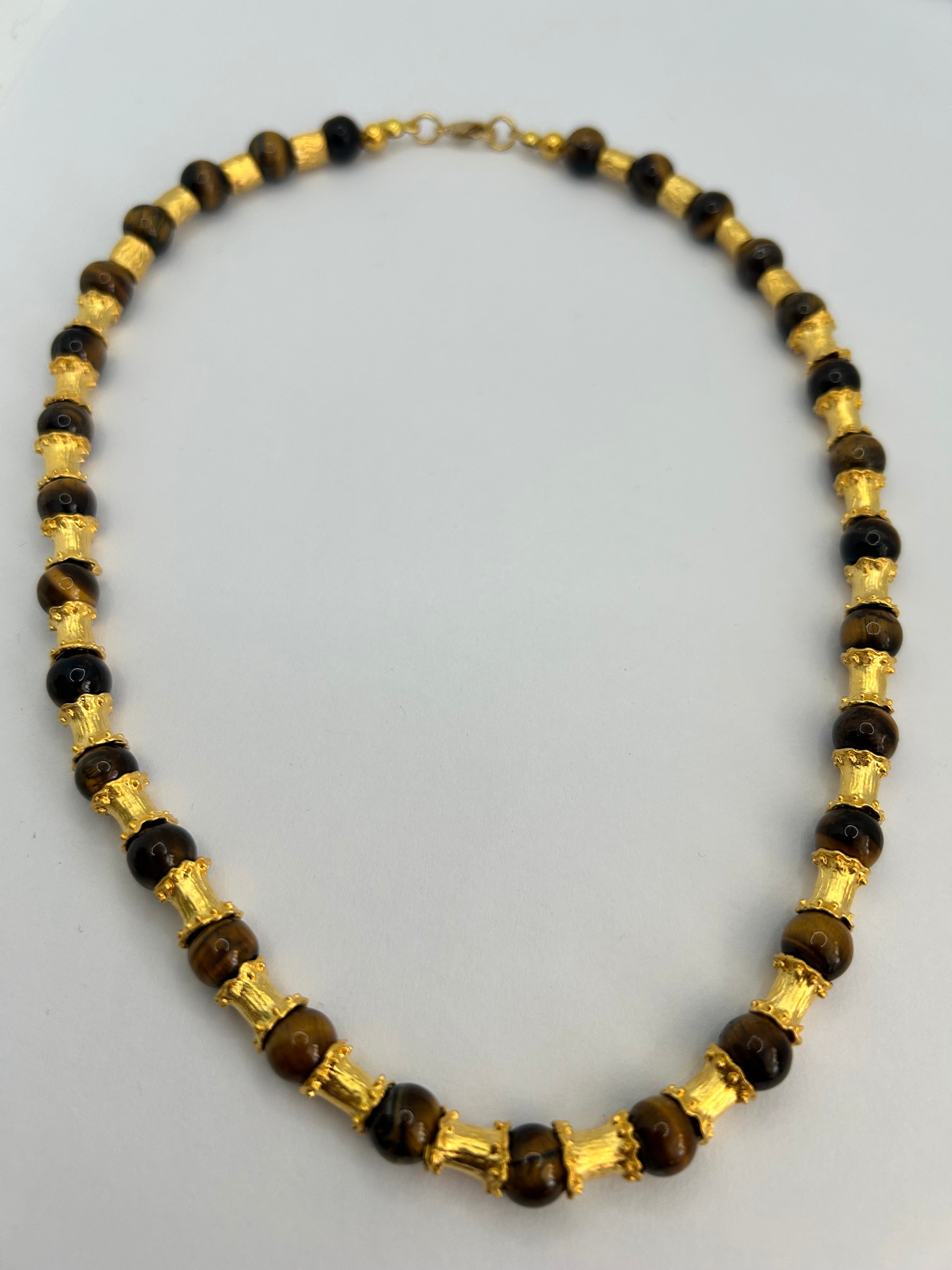 Tigers Eye & Brass Necklace