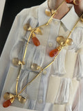Carnelian & Citrine on 24ct Gold Plate