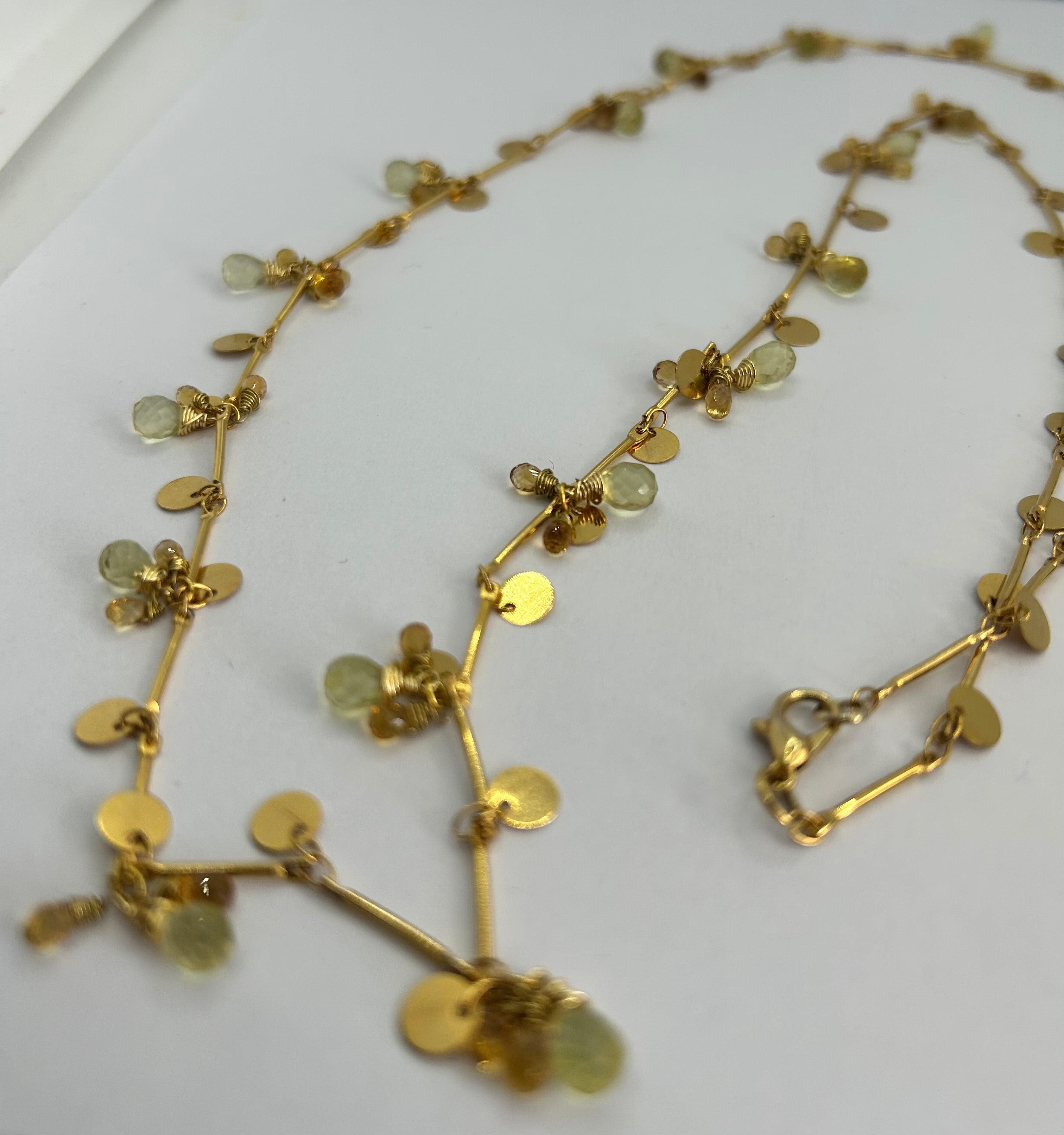 Lemon Quartz & Golden Topaz Garland Necklace