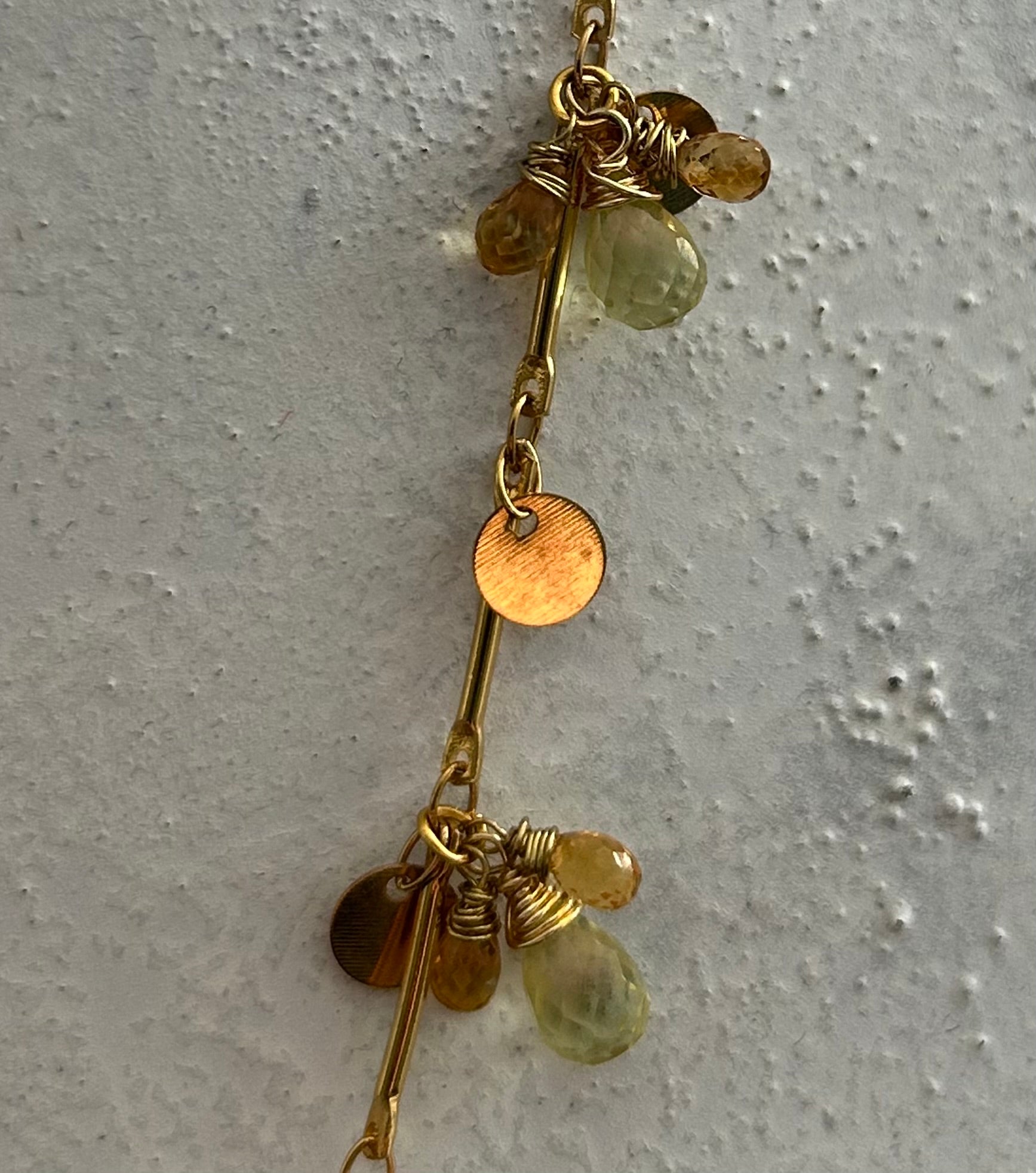Lemon Quartz & Golden Topaz Garland Necklace