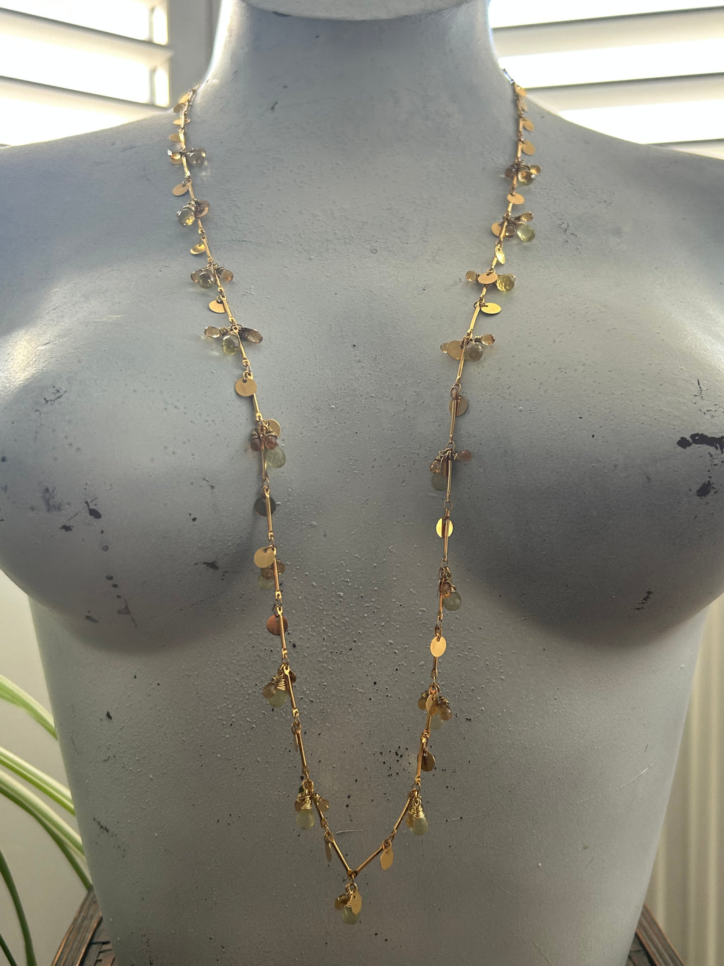 Lemon Quartz & Golden Topaz Garland Necklace