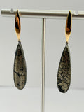 Pyrite on Gold Plate Earrings