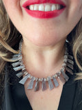 Chocolate Moonstone Fan Necklace