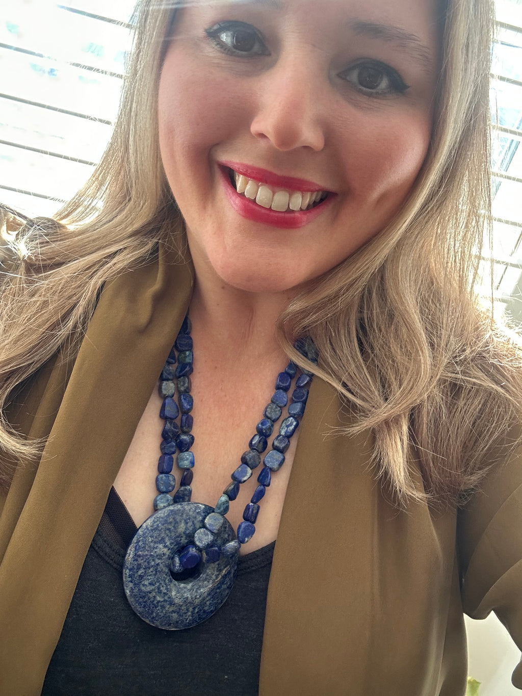 Multi-way Lapis Statement Necklace on Sterling Silver