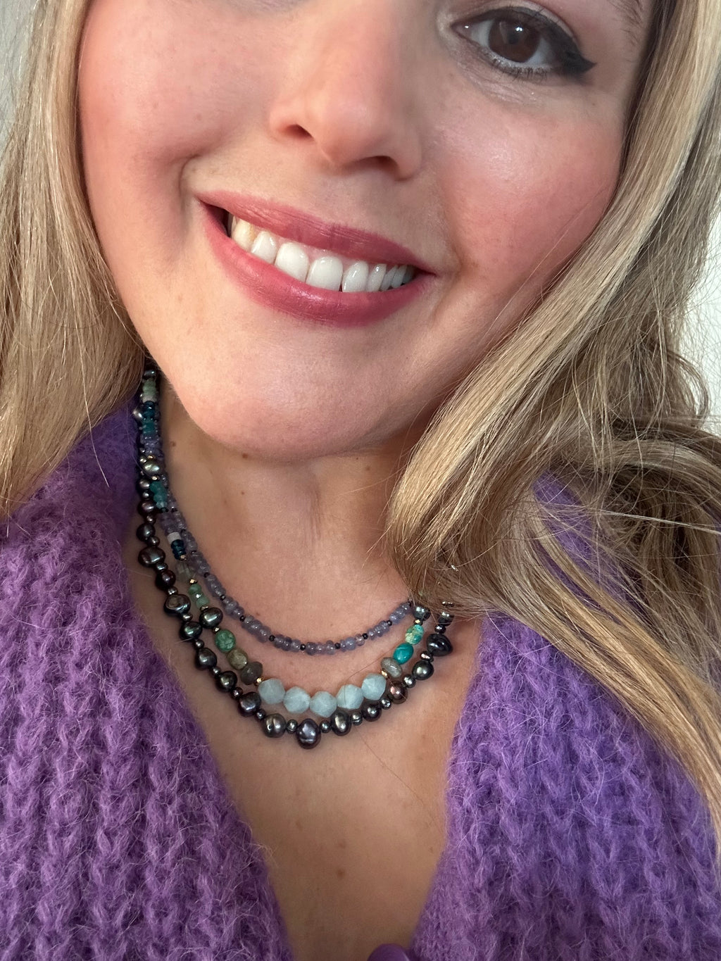 Tanzanite & Spinel Necklace