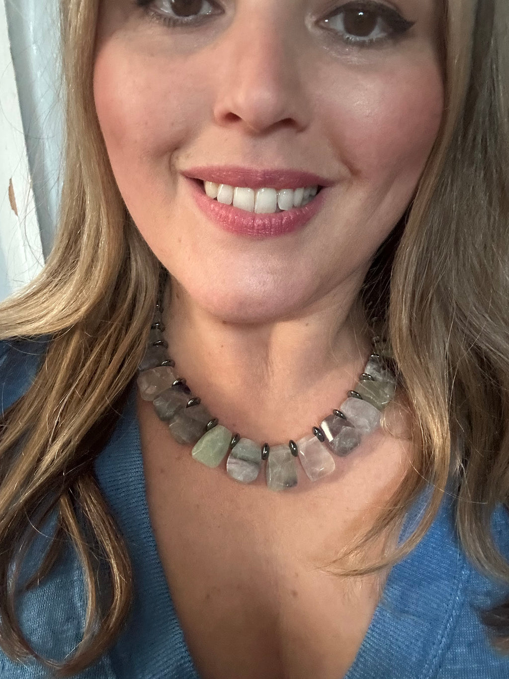 Fluorite & Hematite Necklace