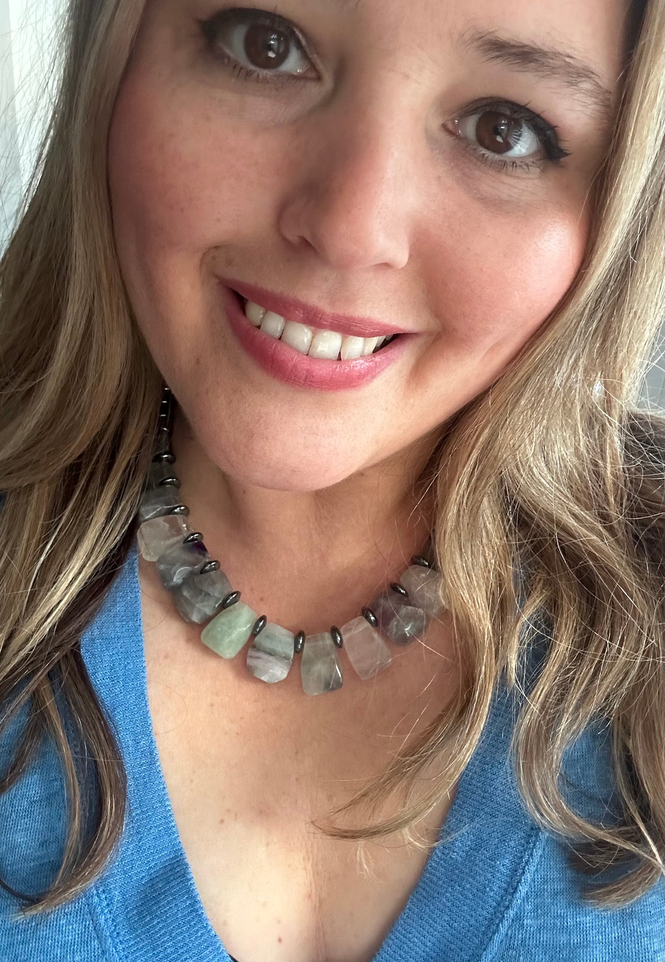 Fluorite & Hematite Necklace