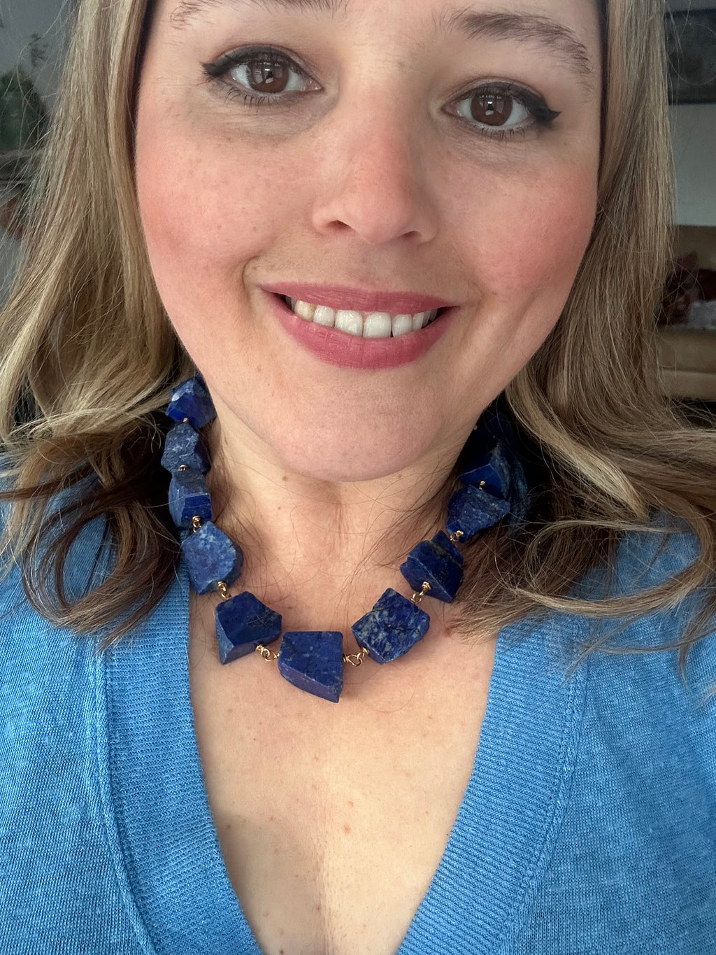 Lapis Raw Rock Necklace