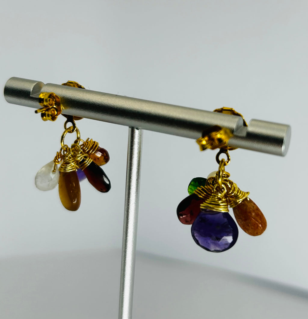 Mixed Gem Earrings - Option 1