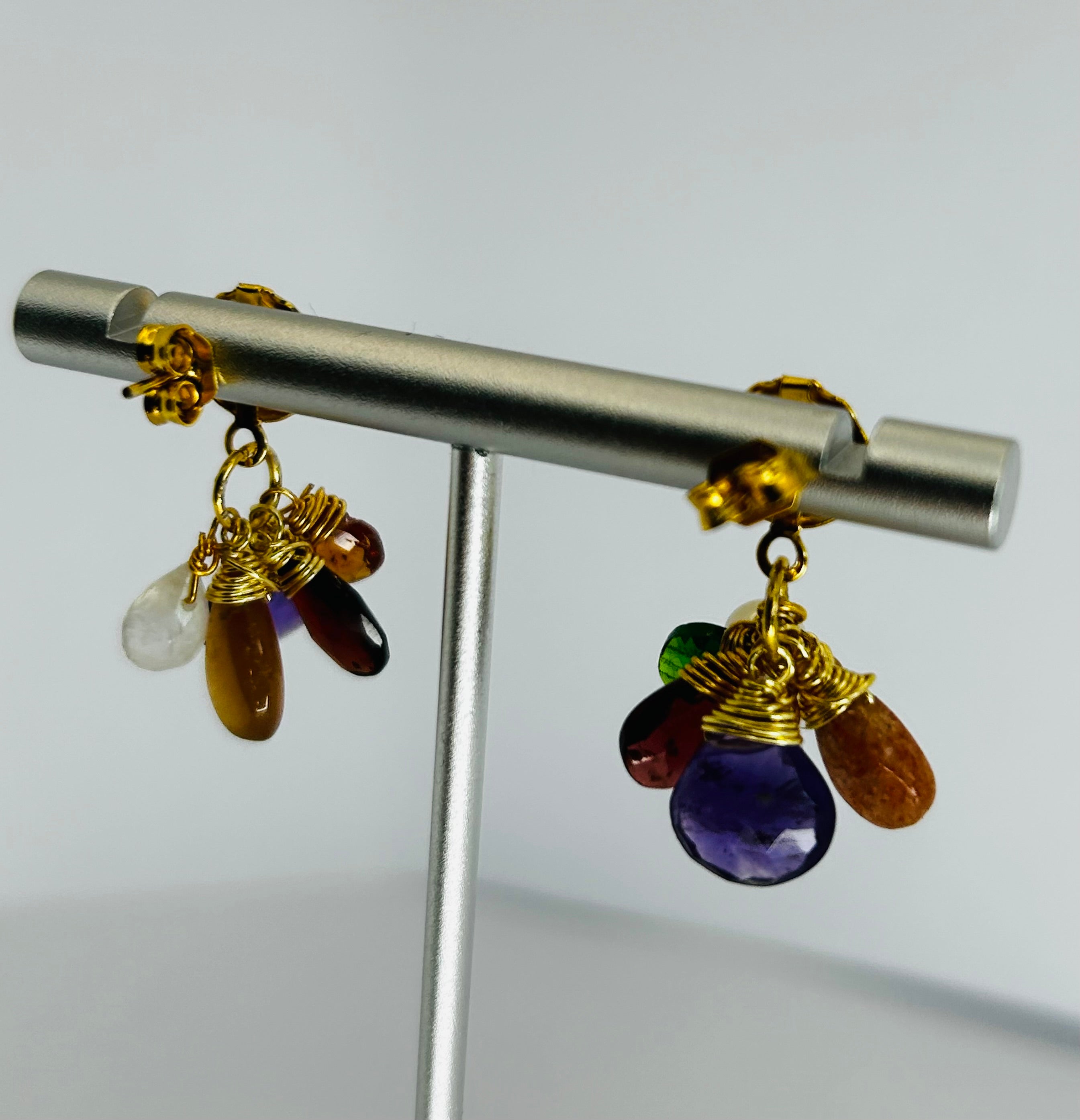 Mixed Gem Earrings - Option 1