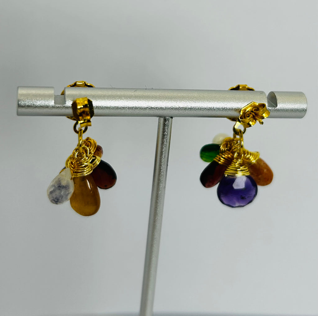 Mixed Gem Earrings - Option 1