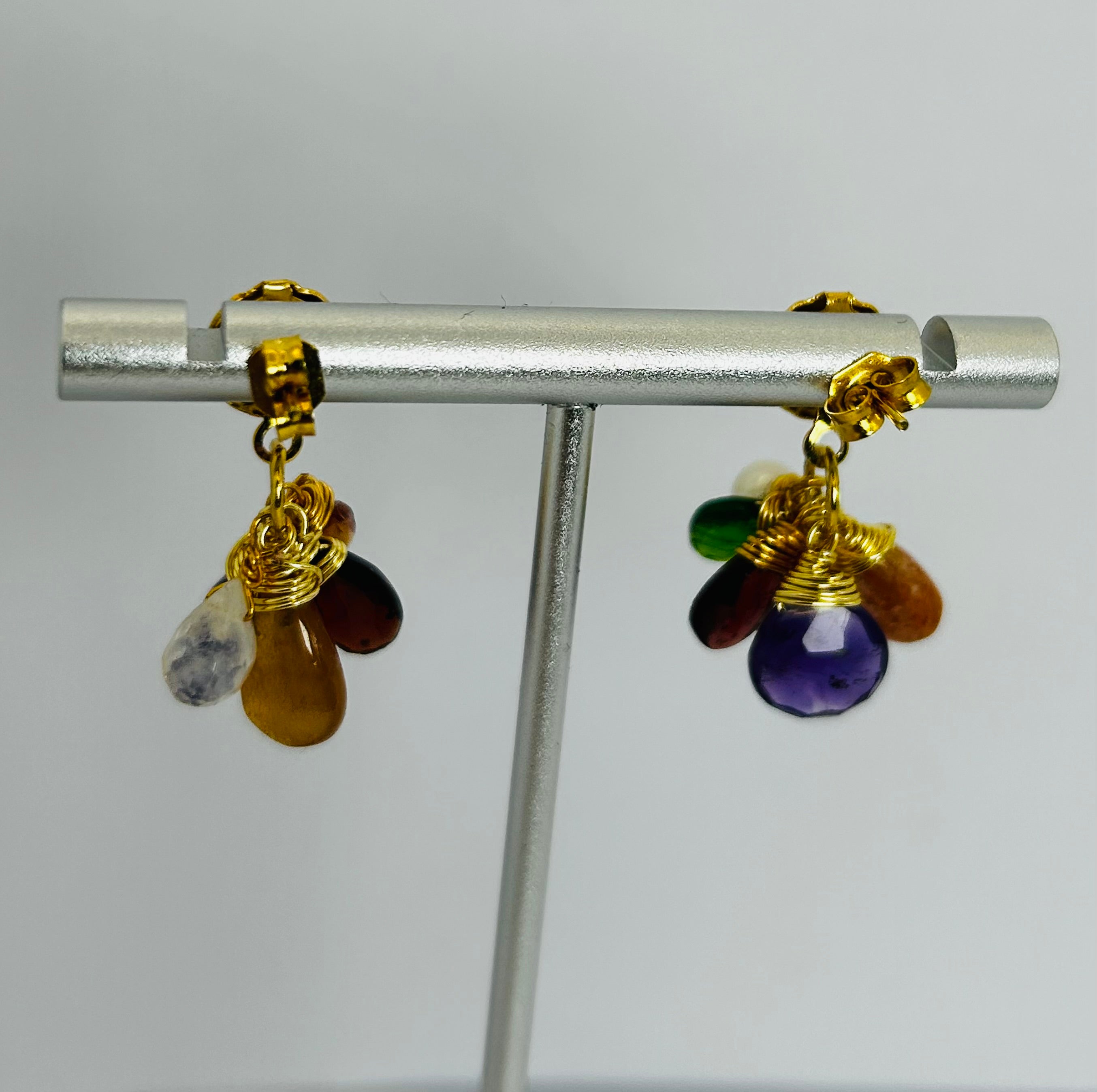 Mixed Gem Earrings - Option 1