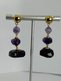 Amethyst Multi-Tier Drop Earrings