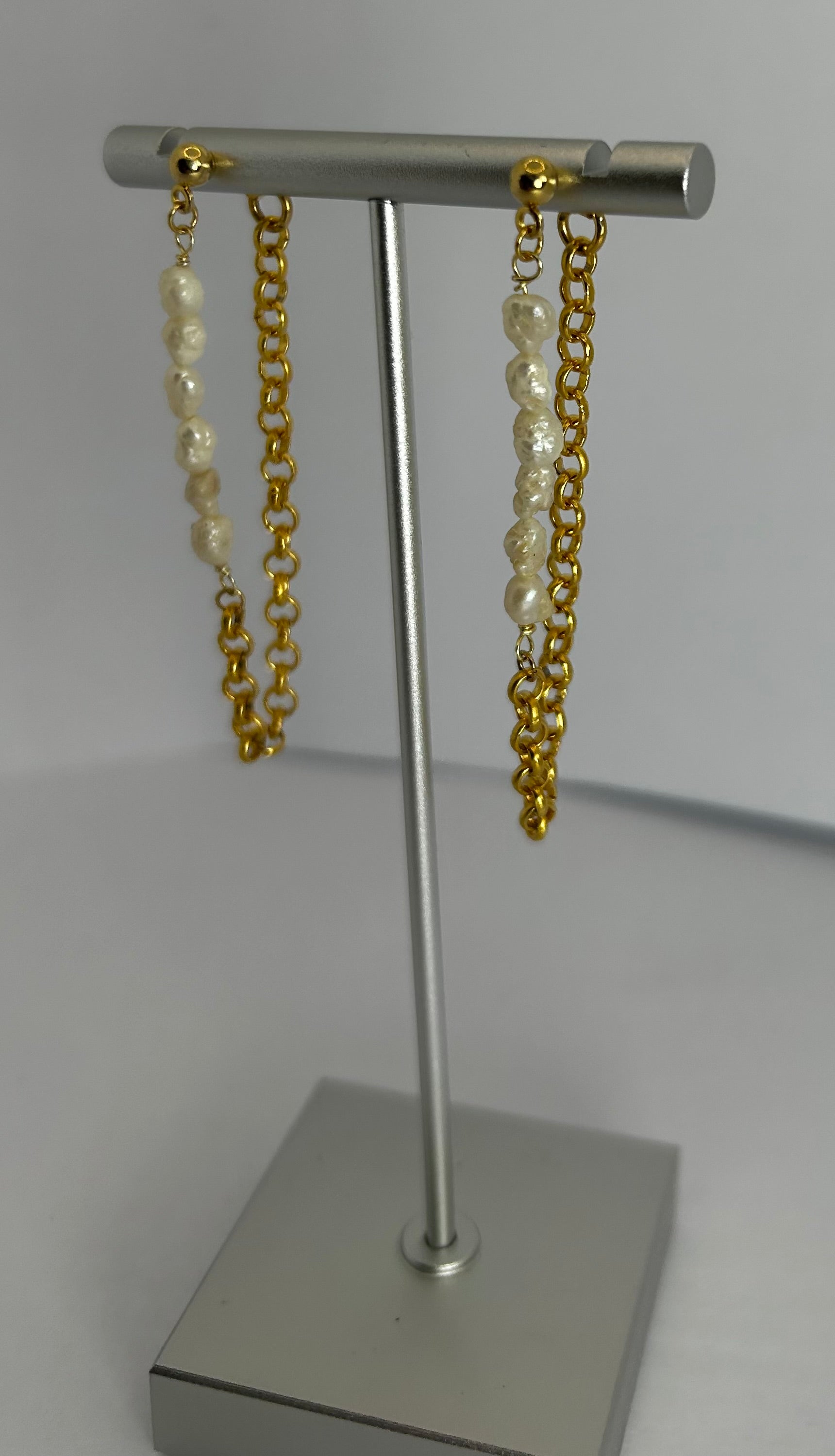 Pearl Chain Earrings