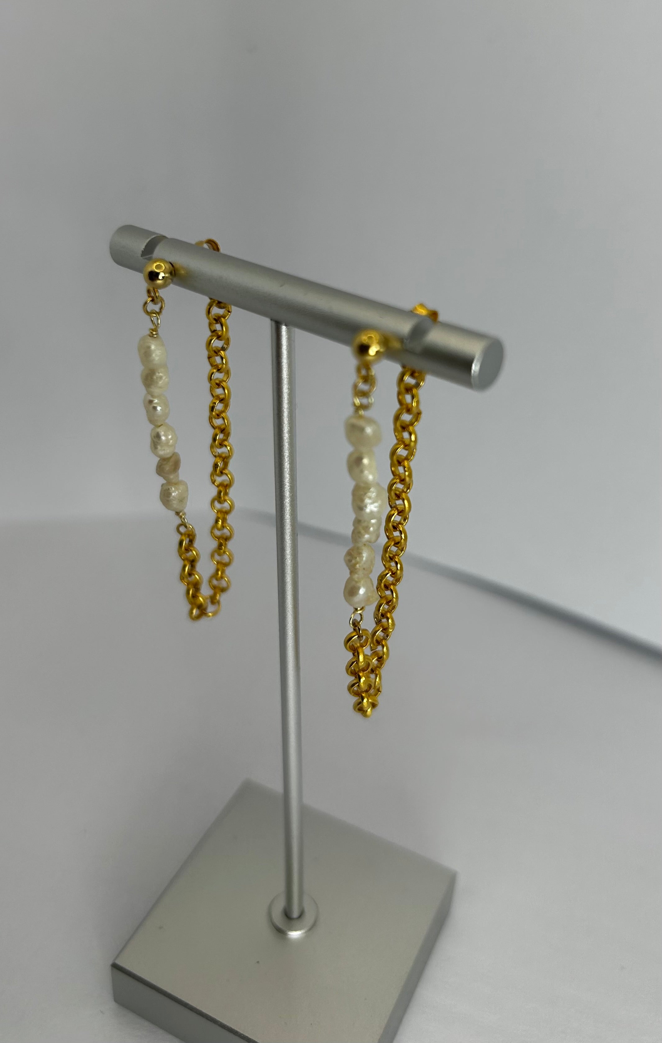 Pearl Chain Earrings