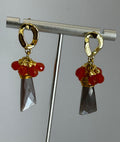 Chocolate Moonstone & Carnelian Earrings