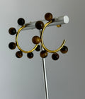 Tiger’s Eye Ball Hoop Earrings