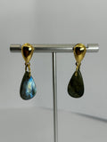 Rainbow Labradorite Teardrop Earrings