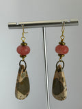 Jasper, Cherry Quartz & Hematite Earrings