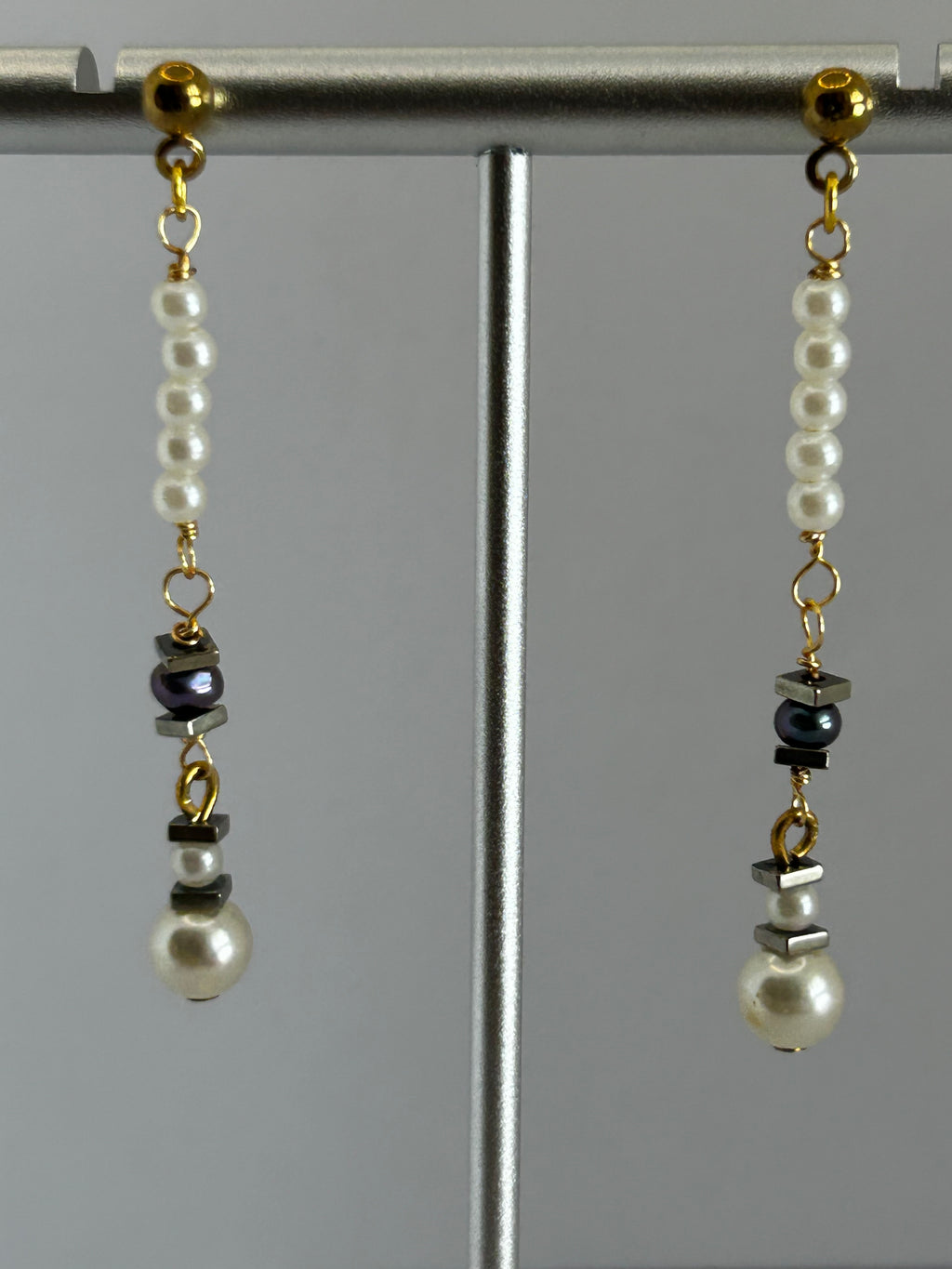Long Mini Pearl Earrings