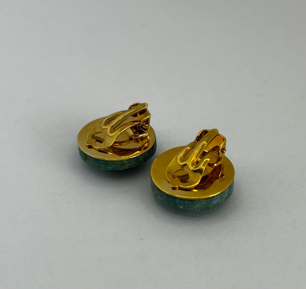 Amazonite Clip Earrings