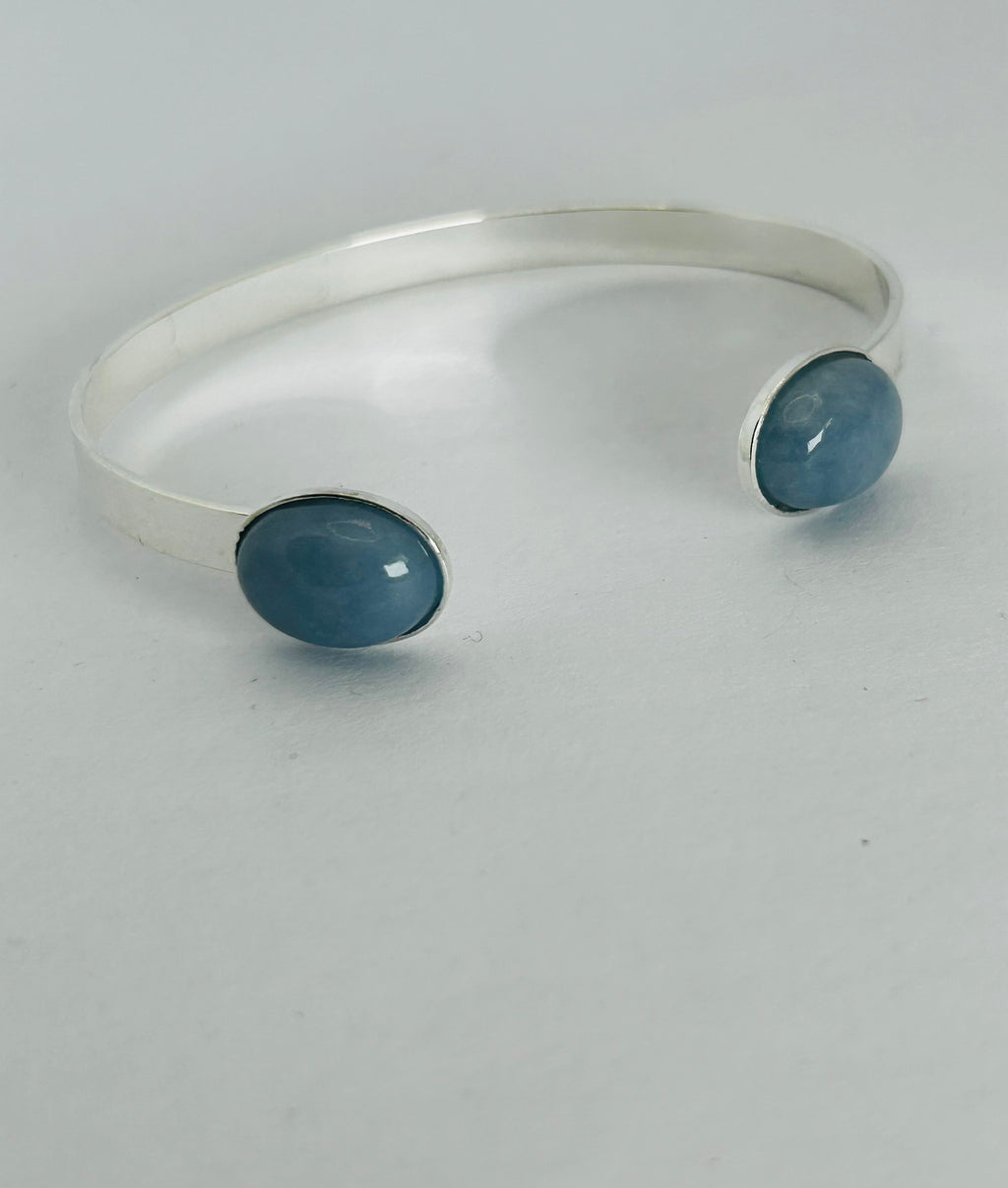 Angelite Silver Plated Bangle
