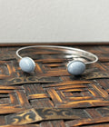 Angelite Silver Plated Bangle