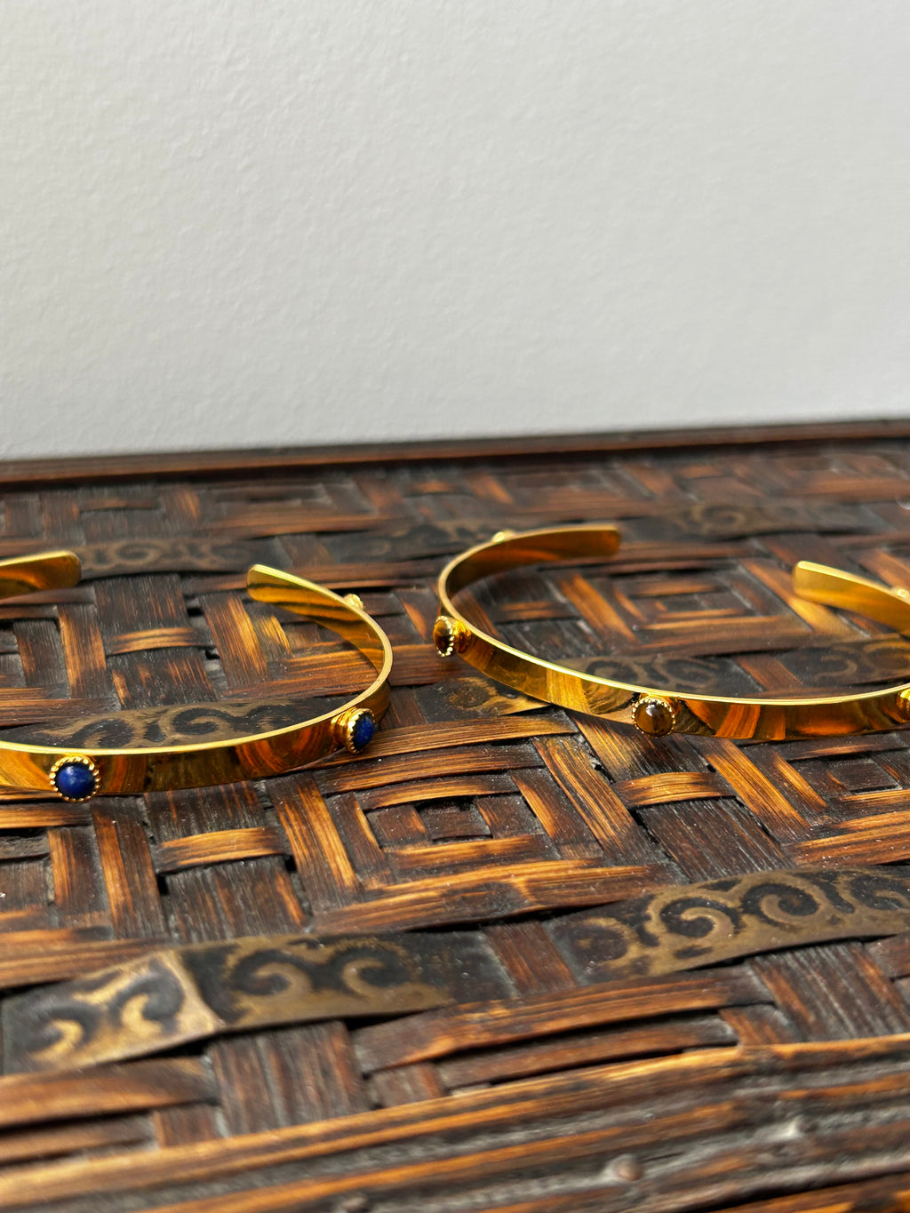 Tiger's Eye Gold Plated Bangle