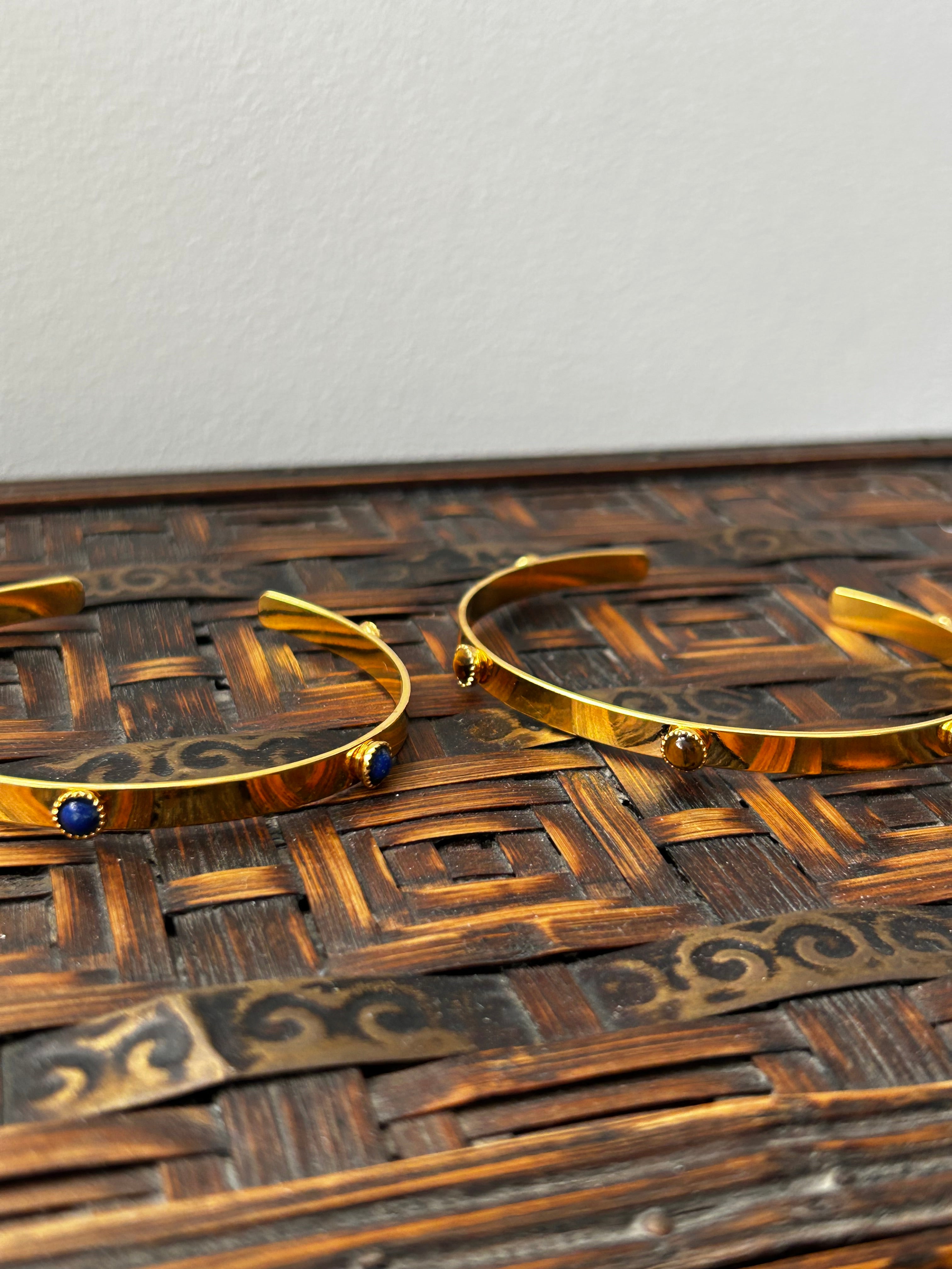 Lapis Gold Plated Bangle