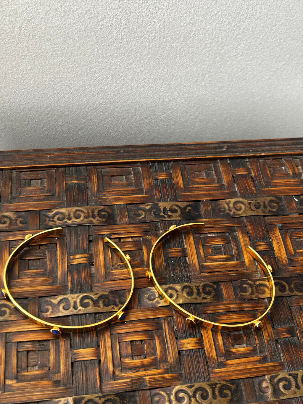 Lapis Gold Plated Bangle