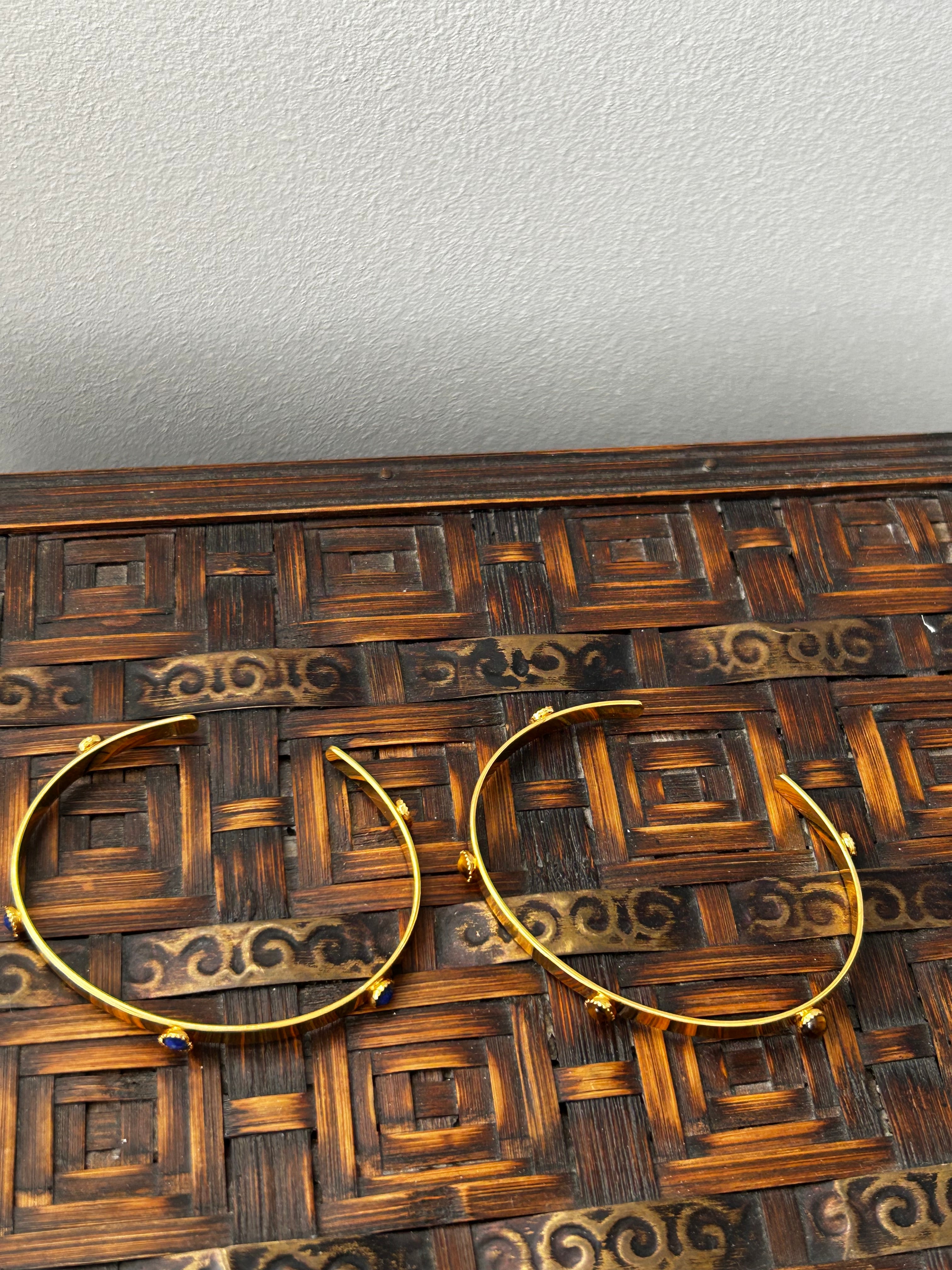 Lapis Gold Plated Bangle