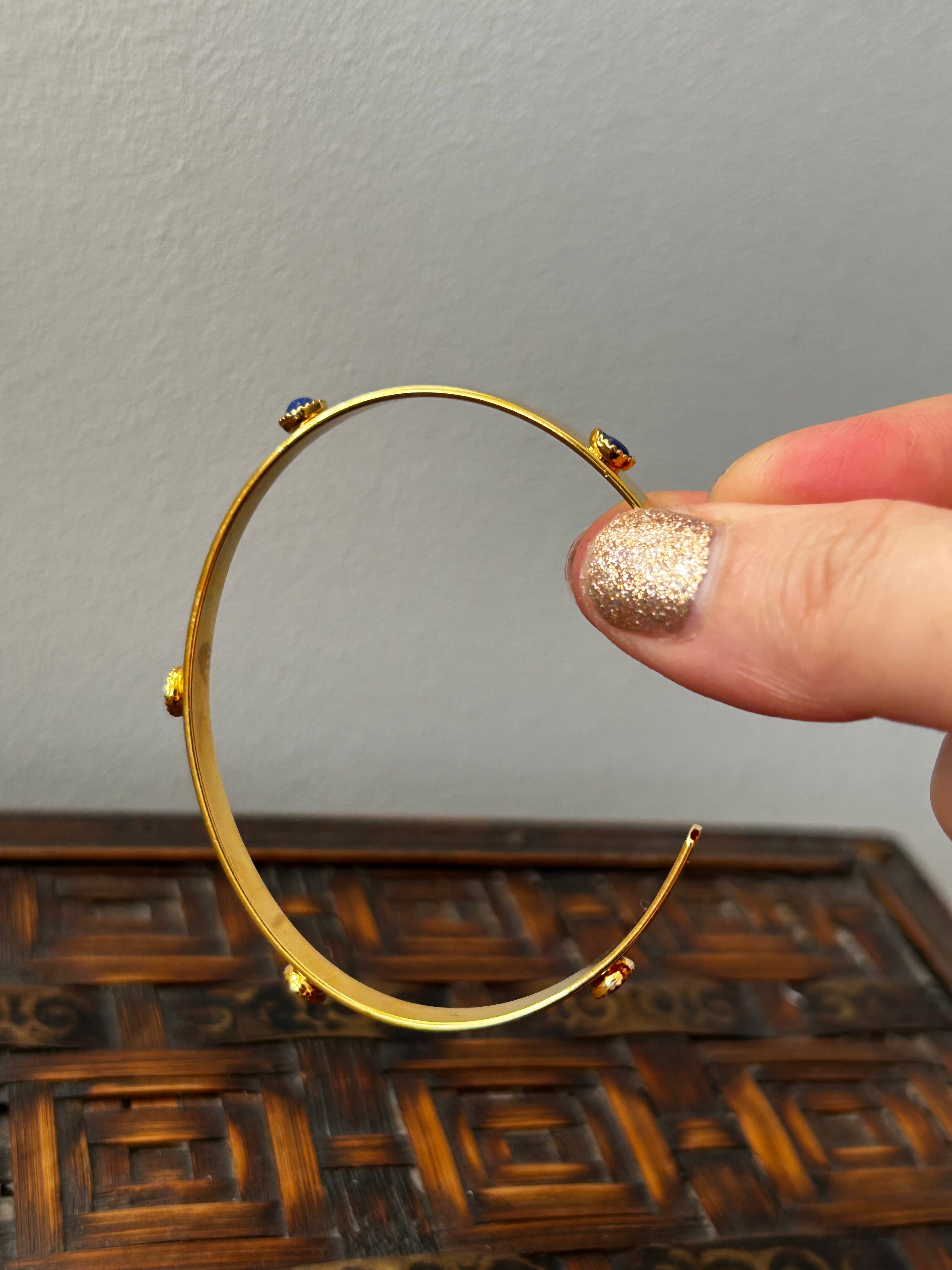 Lapis Gold Plated Bangle