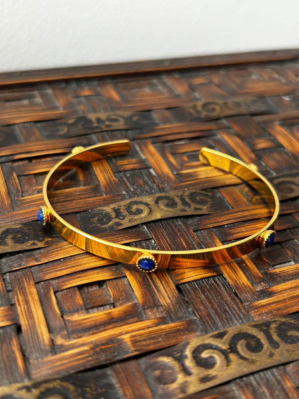 Lapis Gold Plated Bangle