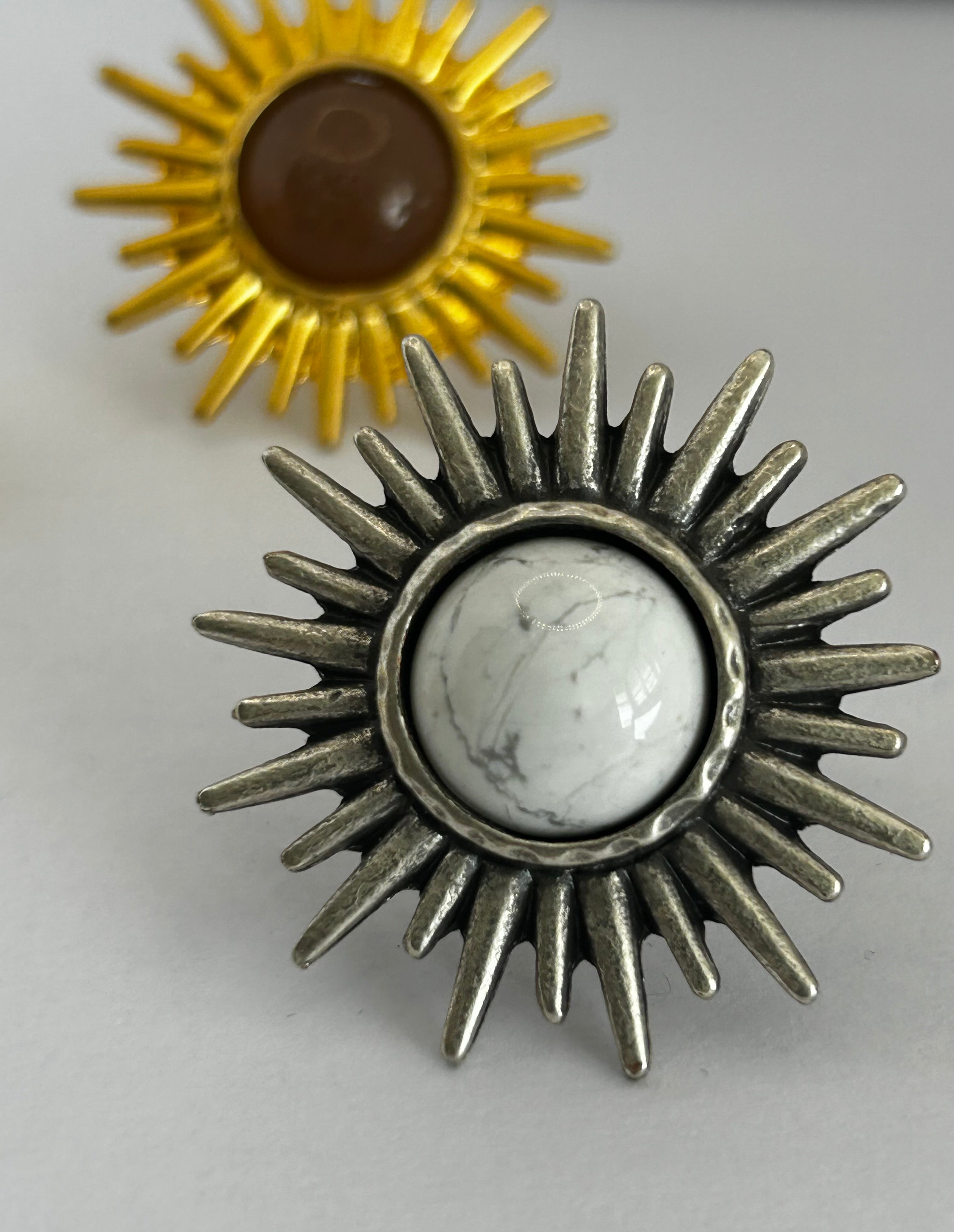 Howlite Sun Ring