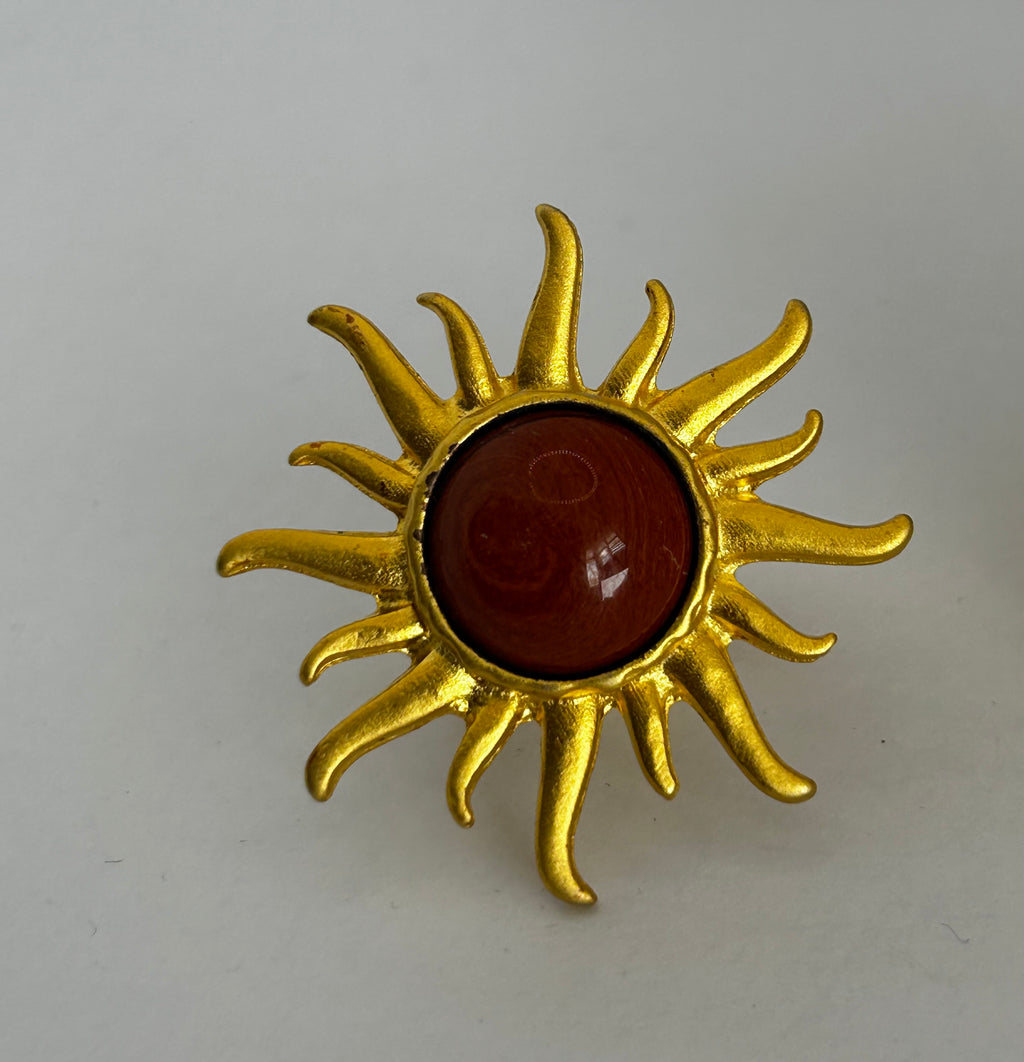 Red Jasper Sun Ring