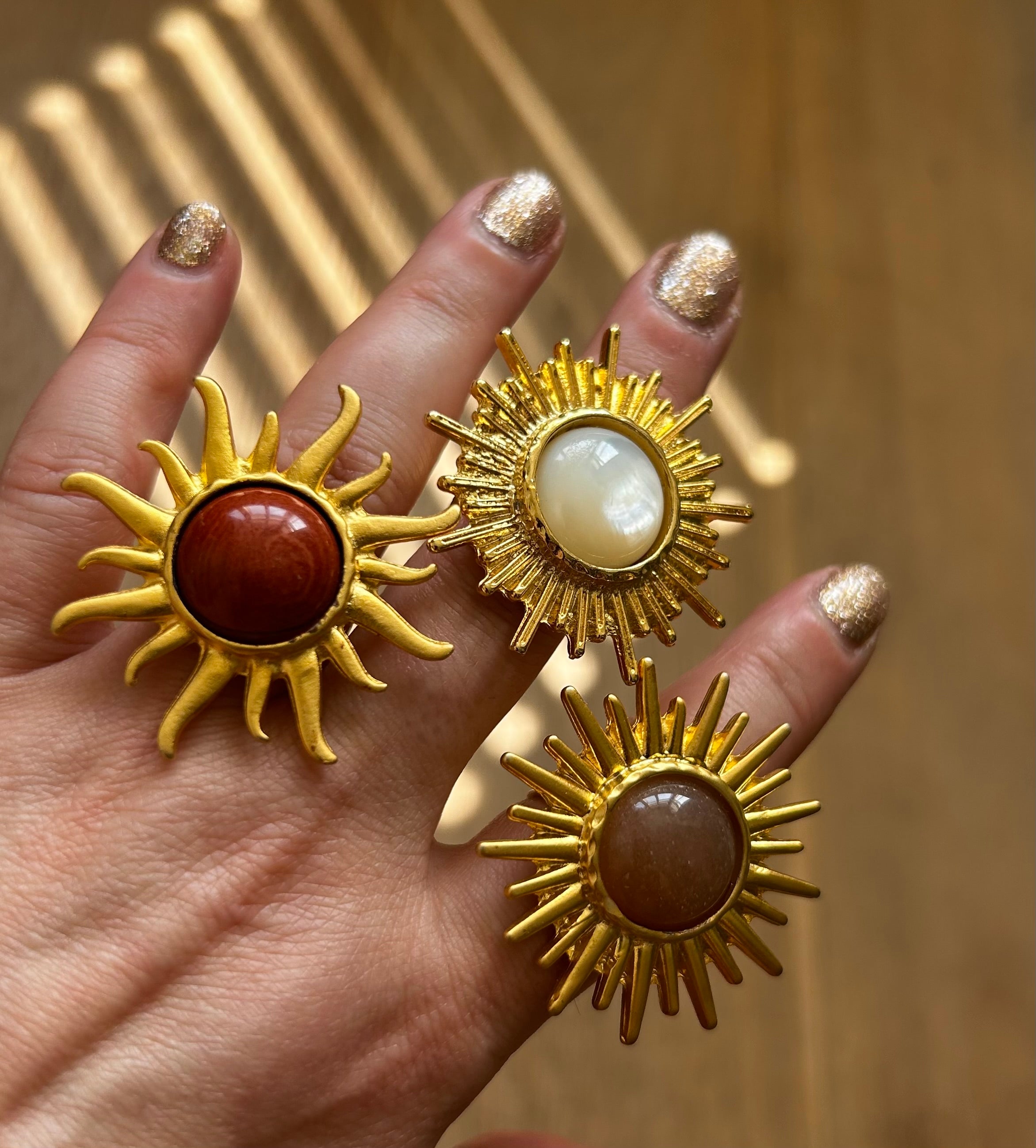 Mother of Pearl Sun Ring