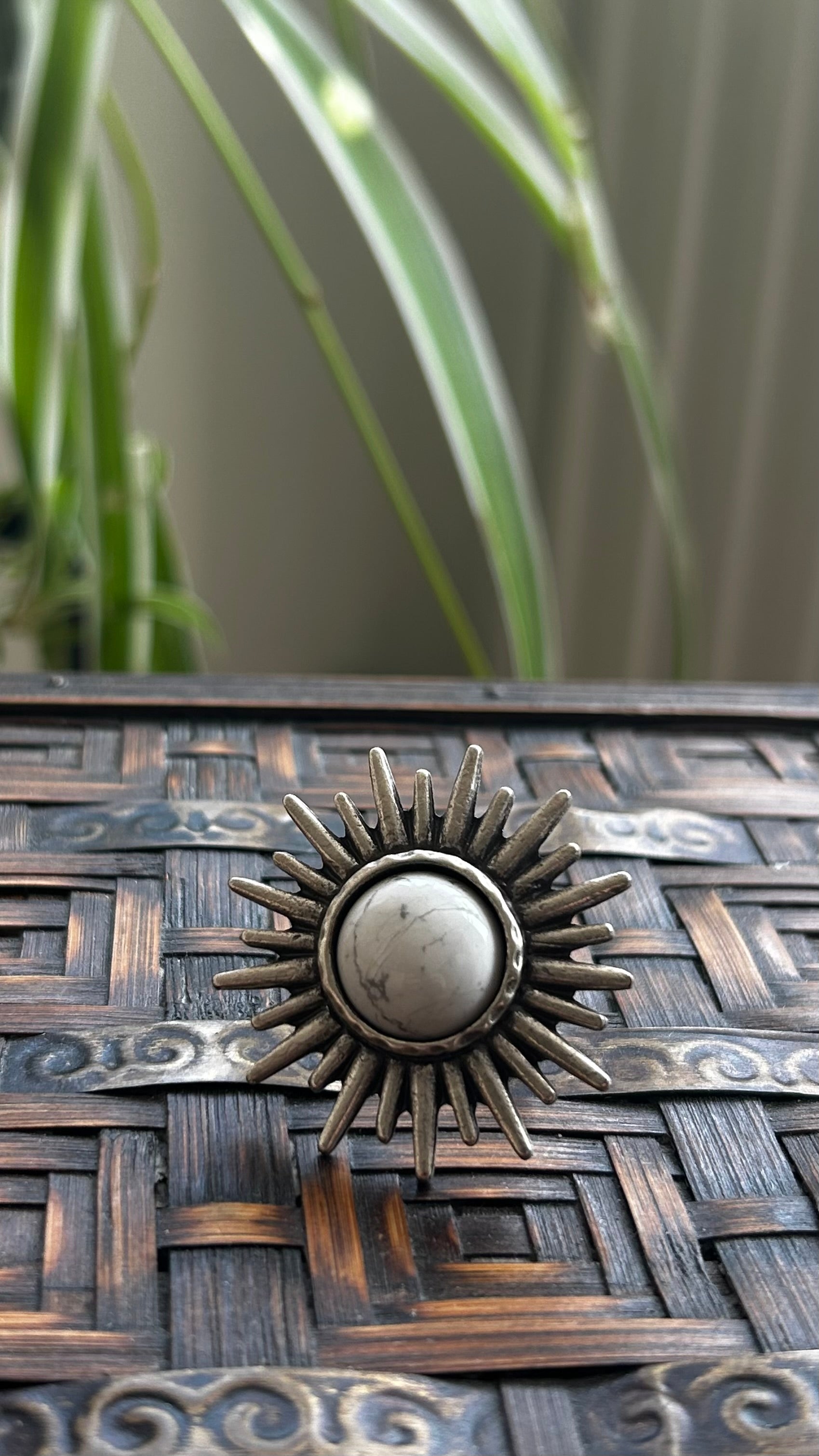 Howlite Sun Ring