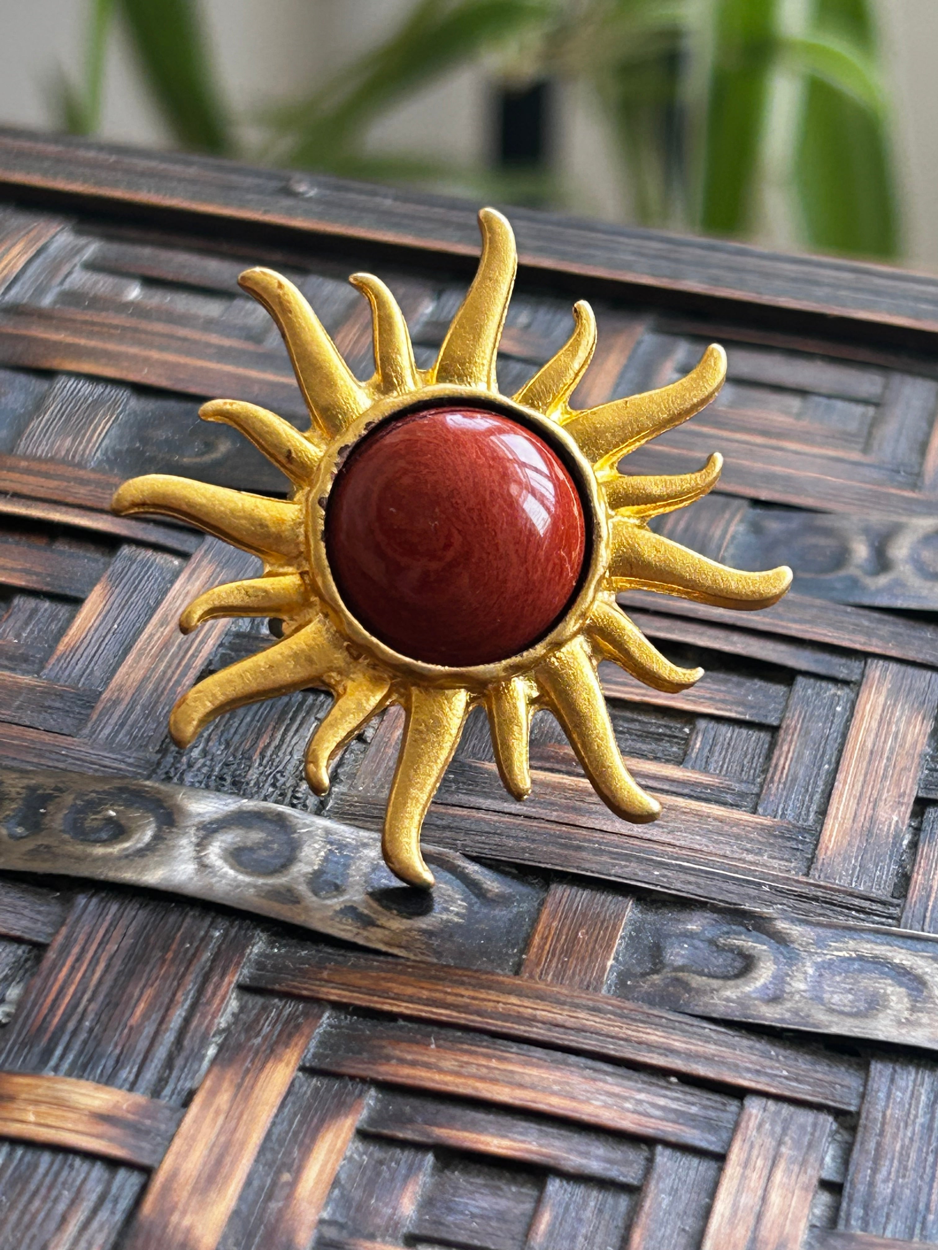 Red Jasper Sun Ring