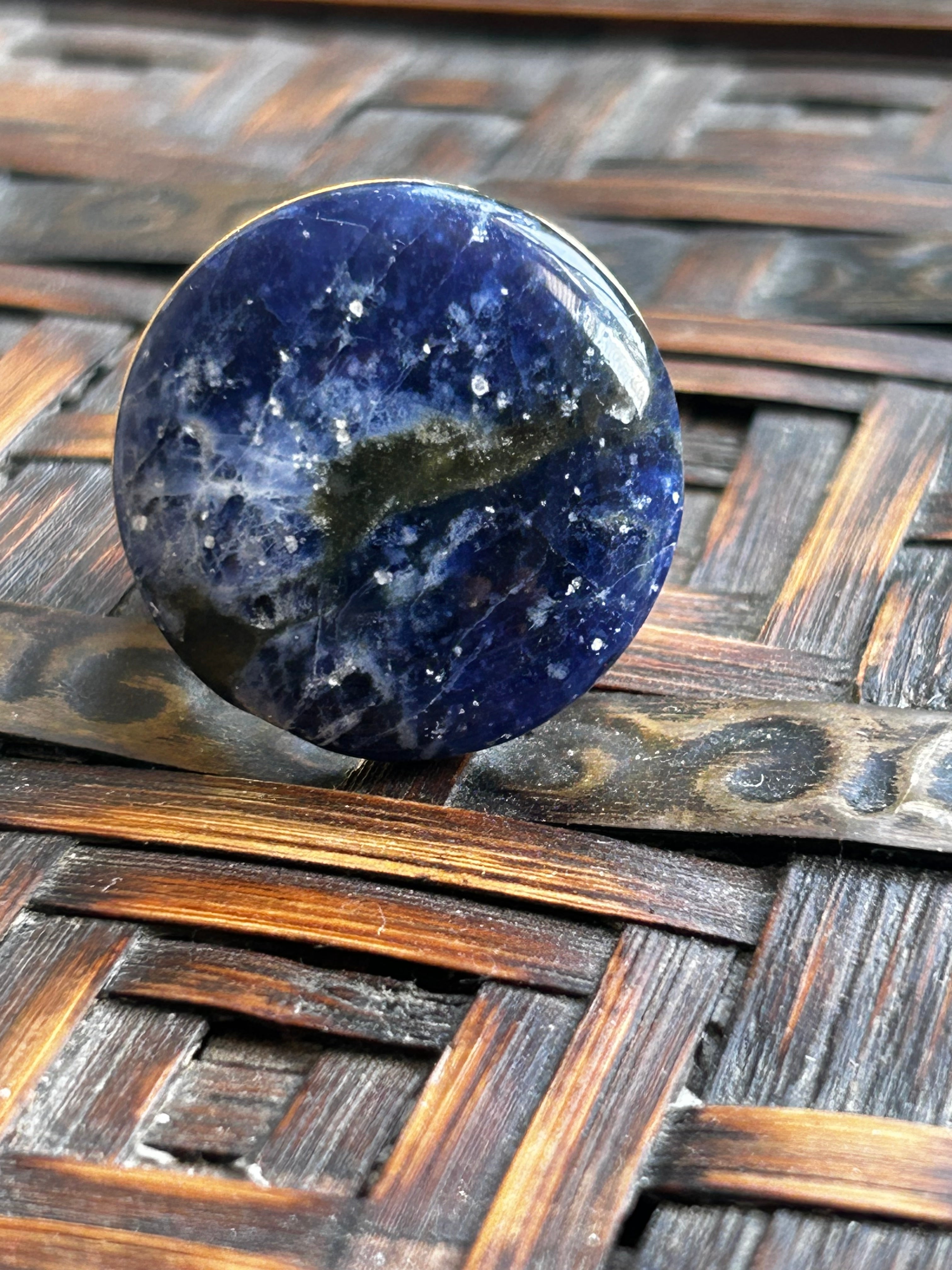 Sodalite "Planet Earth" Ring