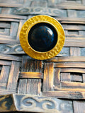 Chrysocolla Satellite Ring on Gold Plated Brass