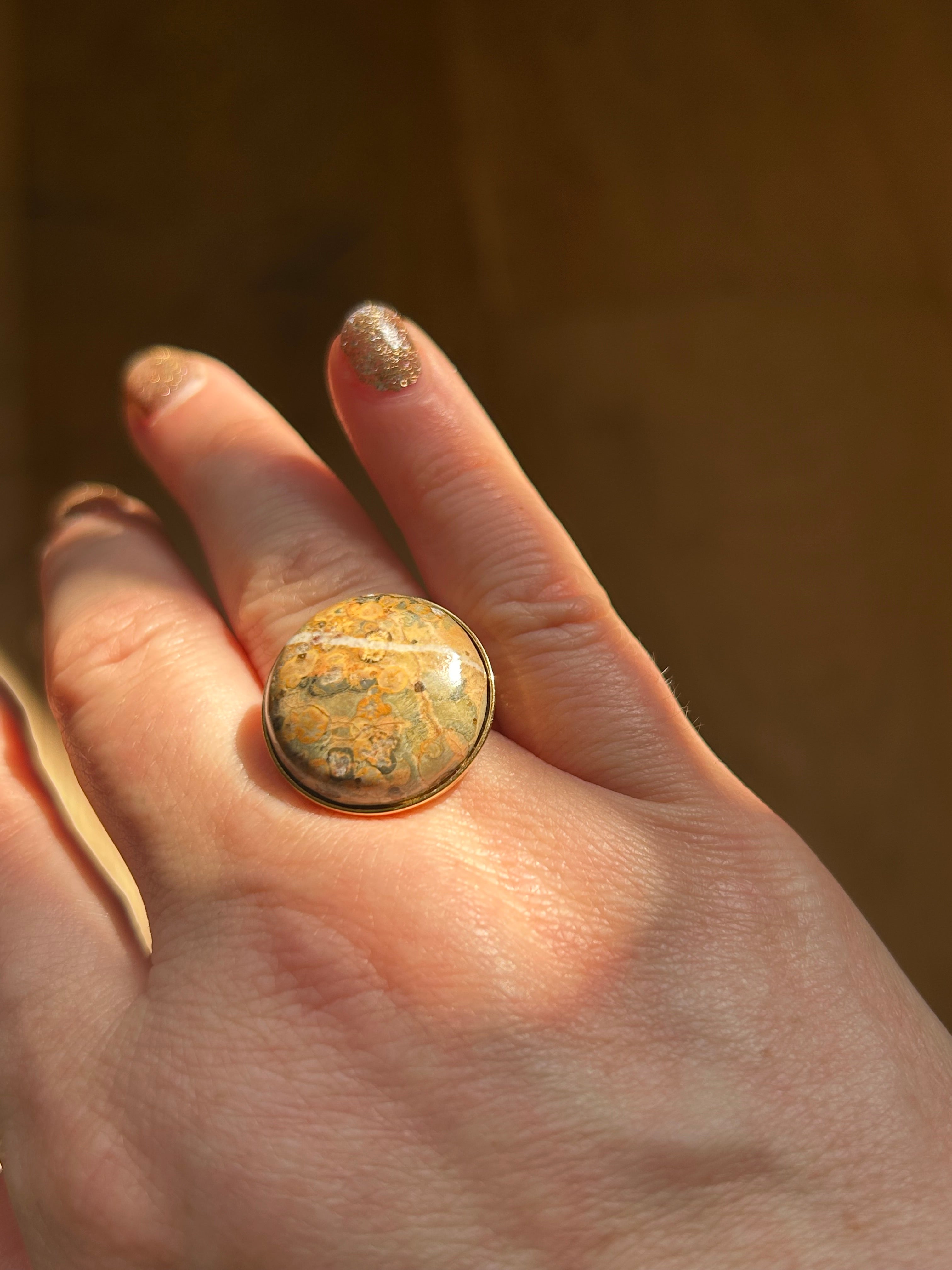 Jasper on Gold Plate Ring