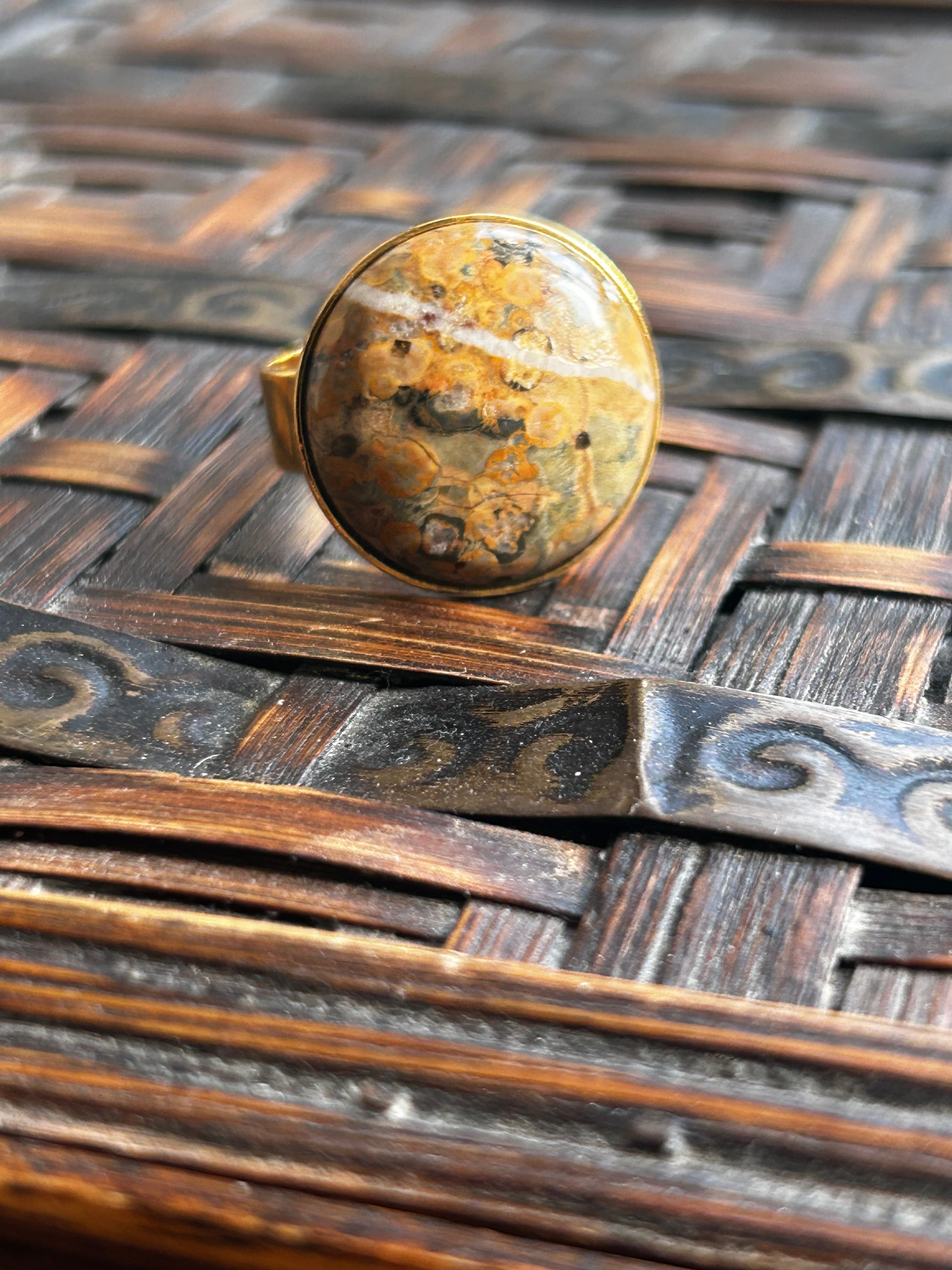 Jasper on Gold Plate Ring