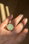 Serpentine on Gold Plate Ring