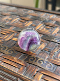 Large Fluorite on Sterling Silver Ring