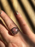 Rhodonite on Silver Plate Ring