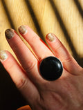 Large Black Onyx Sterling Silver Ring
